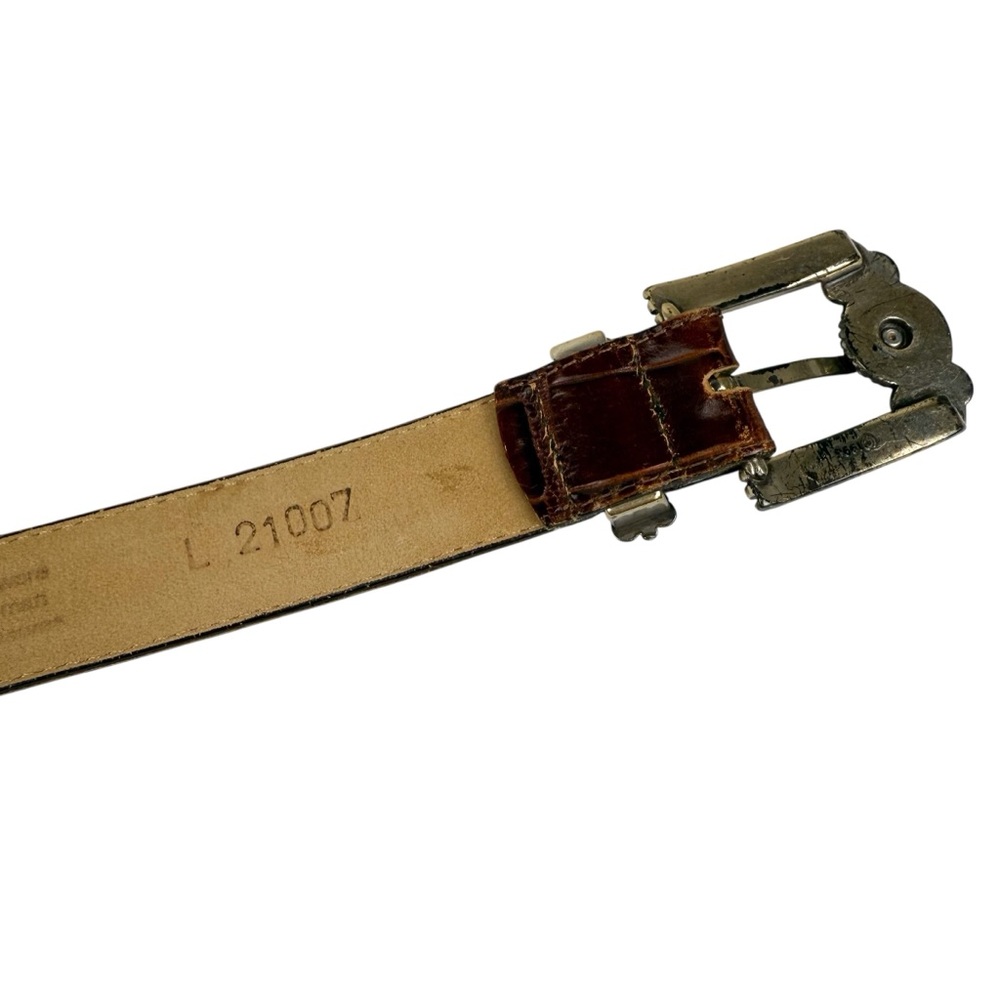 Vintage 1996 Brighton Museum Collection Brown‎ Leather Golden Coin Belt Large - Picture 6 of 13